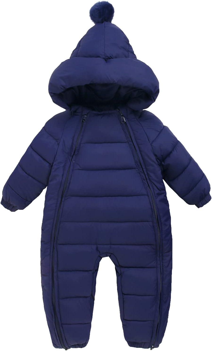 Baby Snowsuit Winter Warm Romper Jumpsuit Boys Girls Hooded down Jacket Double Zip Outerwear