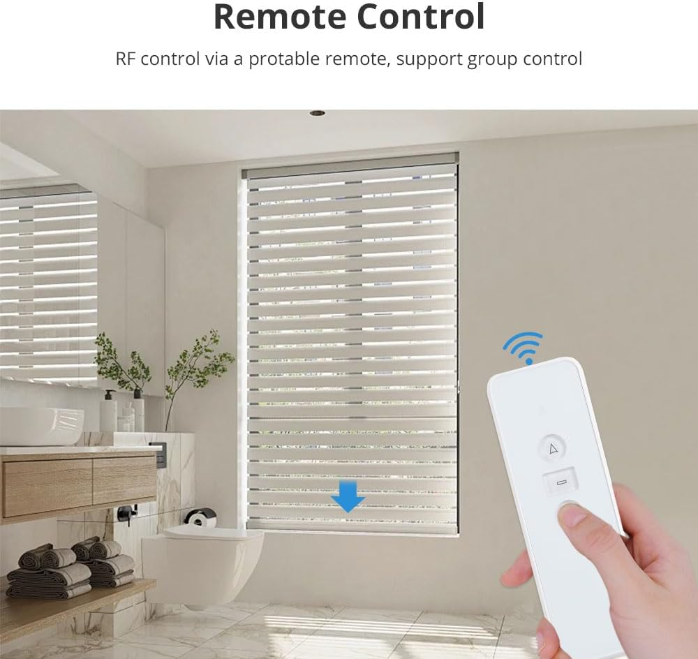 Zigbee-Smart-Roller-Shade-Motor, Rechargeable Automatic Curtain Opener for 37Mm/38Mm Tube Blinds, Works with Tuya App, Alexa & Google Home Voice & & Remote Control (Motor with 6-Channel Remote) image number 6