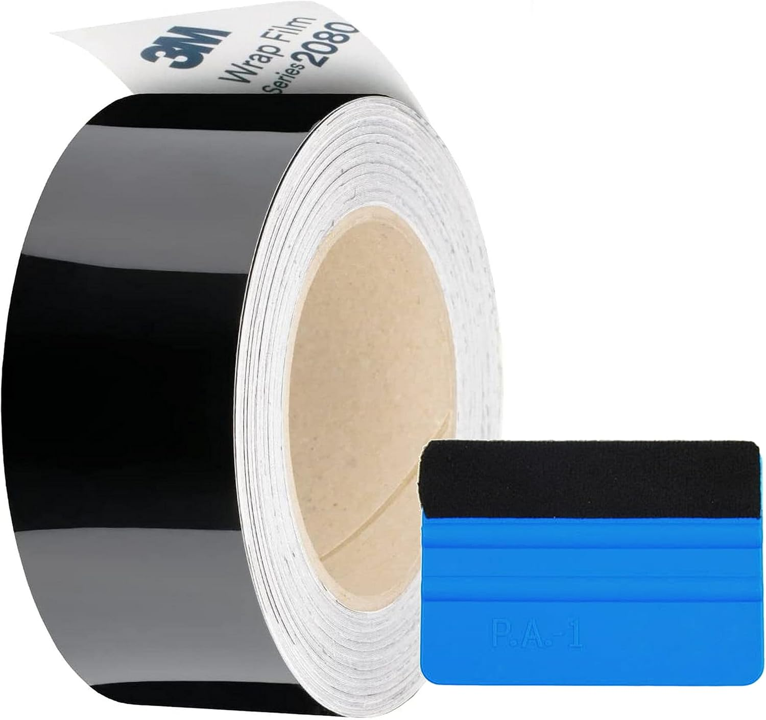 3M Black Vinyl Wrap Film Series 2080 1080 Kit for Black Gloss Out Chrome Delete Window Trim Door Trim Free Tool Kit (Gloss Black, 2 Inches X 25 FT) image number 3