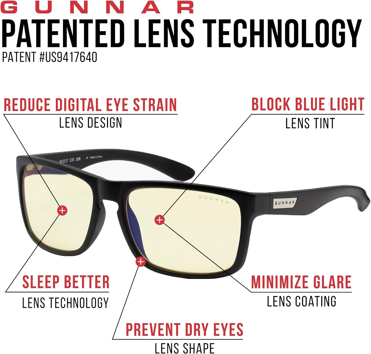 Gunnar INTERCEPT Blue-Light Block INT-00101 Unisex Eyeglasses image number 6