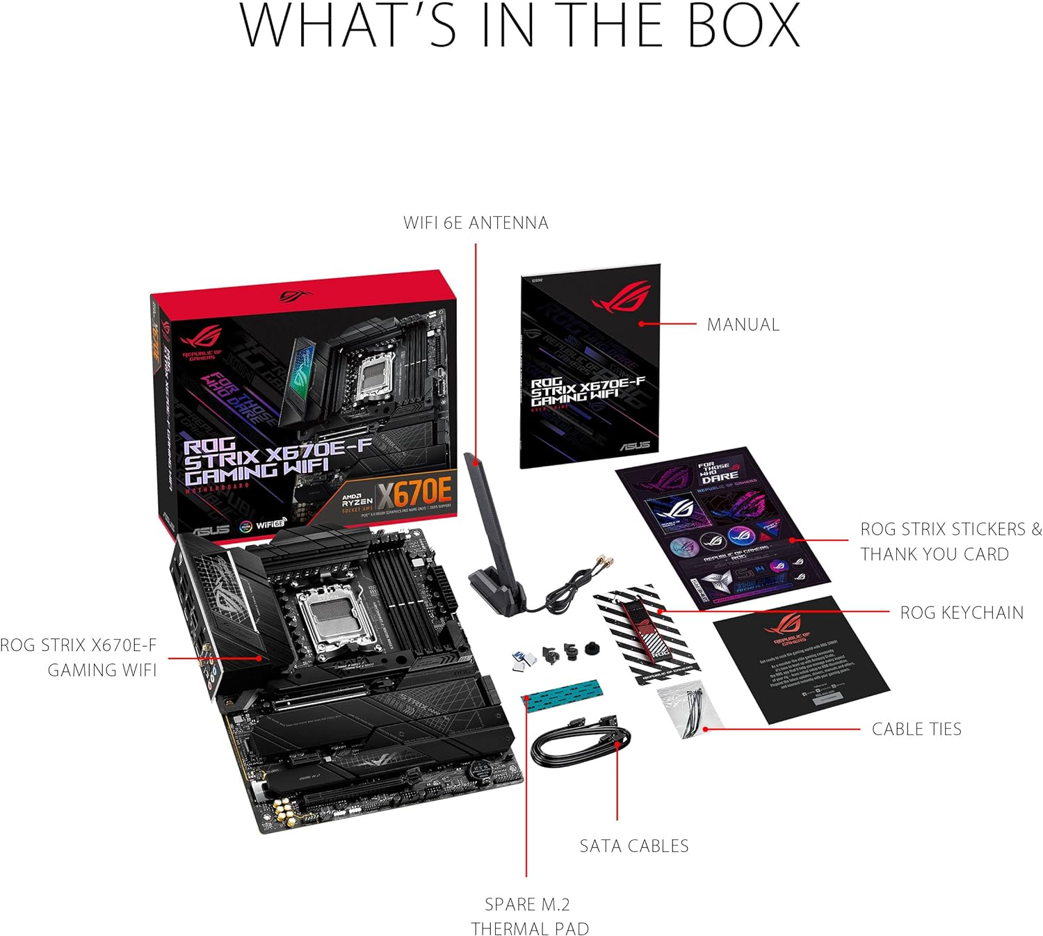 ASUS ROG Strix X670E-F Gaming WIFI6E Socket AM5 (LGA 1718) Ryzen 7000 Gaming Motherboard(Pcie 5.0, DDR5,16 + 2 Power Stages,Four M.2 Slots with Heatsinks,Usb 3.2 Gen 2X2,Ai Cooling II, and Aura Sync) image number 4