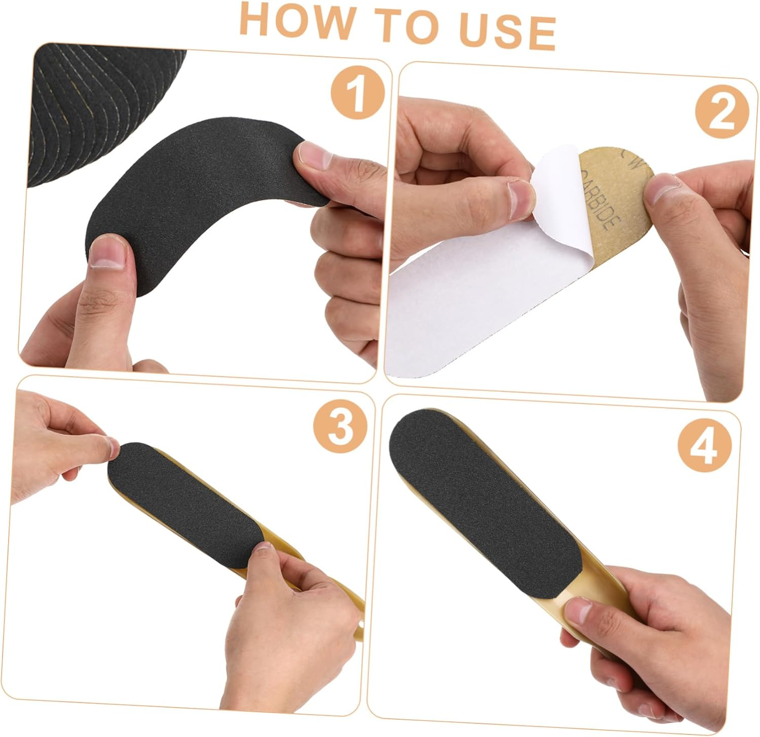 Healeved 40Pcs Foot Sandpaper Foot File Callus Remover Tool Gentle Filing Pedicure Accessories image number 5