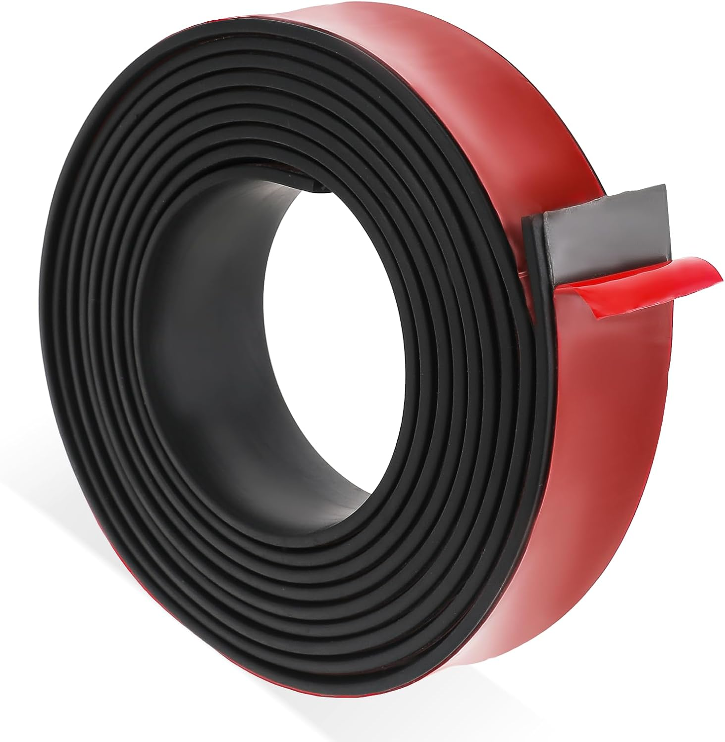 Rubber Strips with Adhesive Backing, 25Mm(W) X 2Mm(T) X 2M(L) Solid Rubber Seal Strip Neoprene Rubber Tape Roll for DIY Gaskets Pads Seals Crafts Protection Warehouse Flooring Rubber Strips