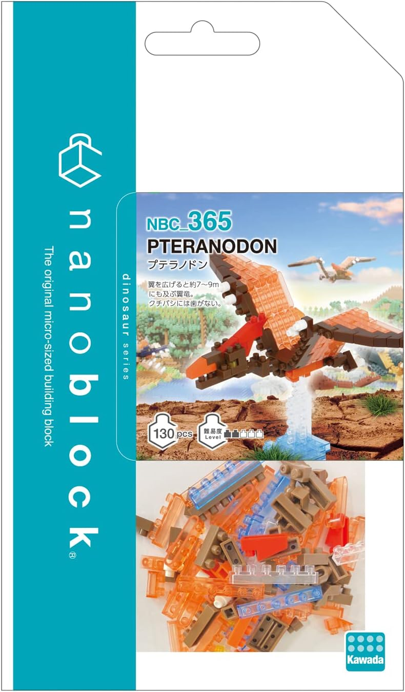 Nanoblock - Dinosaurs - Pteranodan, Nanoblock Collection Series Building Kit, Multicolor (NBC_365) image number 3