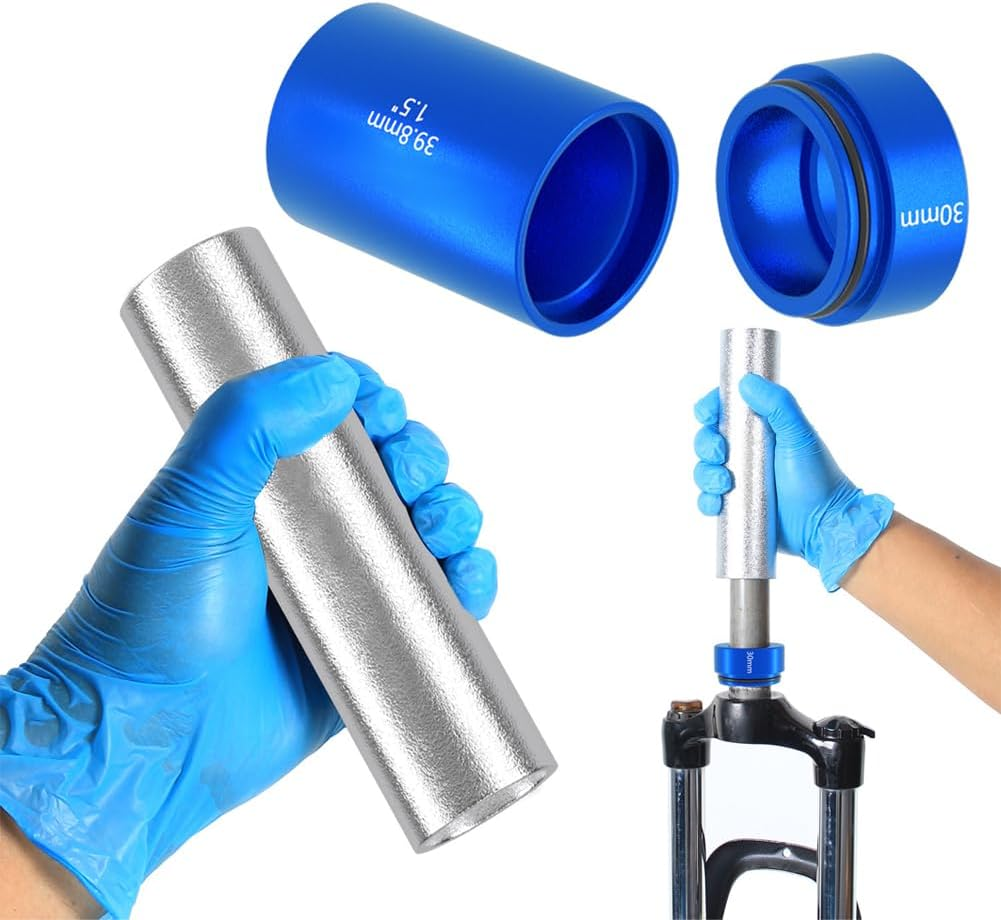 3PCS Bike Front Fork Crown Race Setting Tool, Bicycle Fork Nut Setting Installer, Aluminum Alloy Bicycles Front Forks Setter Driver Kit for 28.6Mm 1.5In 1.25In Bicycle Fronts Forks image number 5