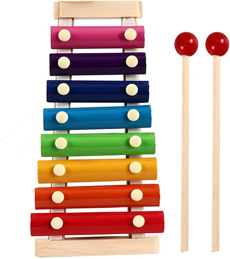 Xylophone for Kids, Best Holiday/Birthday DIY Gift Idea for Your Mini Musicians，Color Scissor Wooden Xylophone Toy with Child Safe Mallets, Educational Musical Instruments Toy for Toddlers Child image number 6
