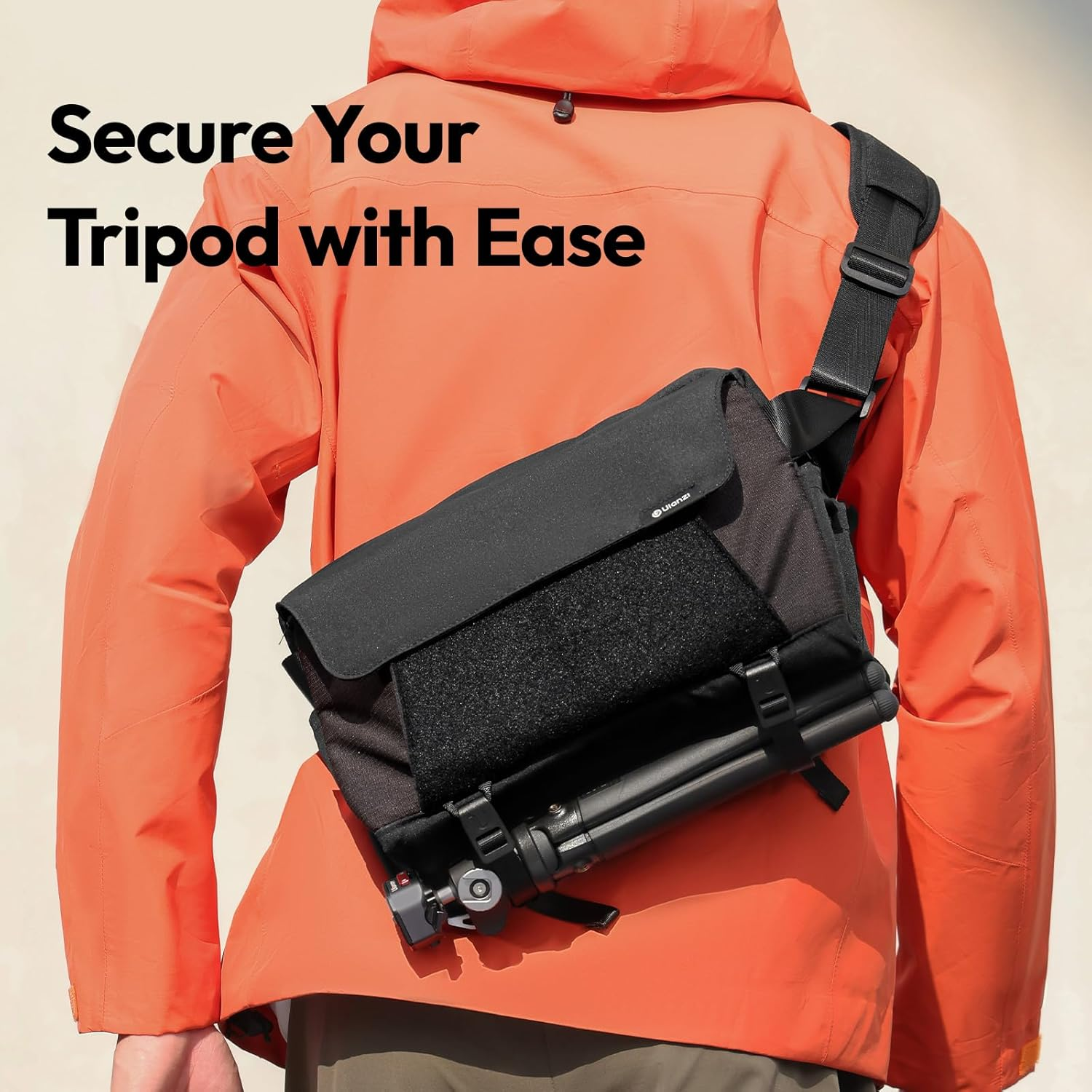 ULANZI BP11 8L Camera Sling Bag with Tripod Holder for Men Women, Lightweight Splash-Proof Dslr/Mirrorless Anti-Theft Crossbody Bag for Travel Hiking Photography Customizable Front Pocket Camera Bag image number 3