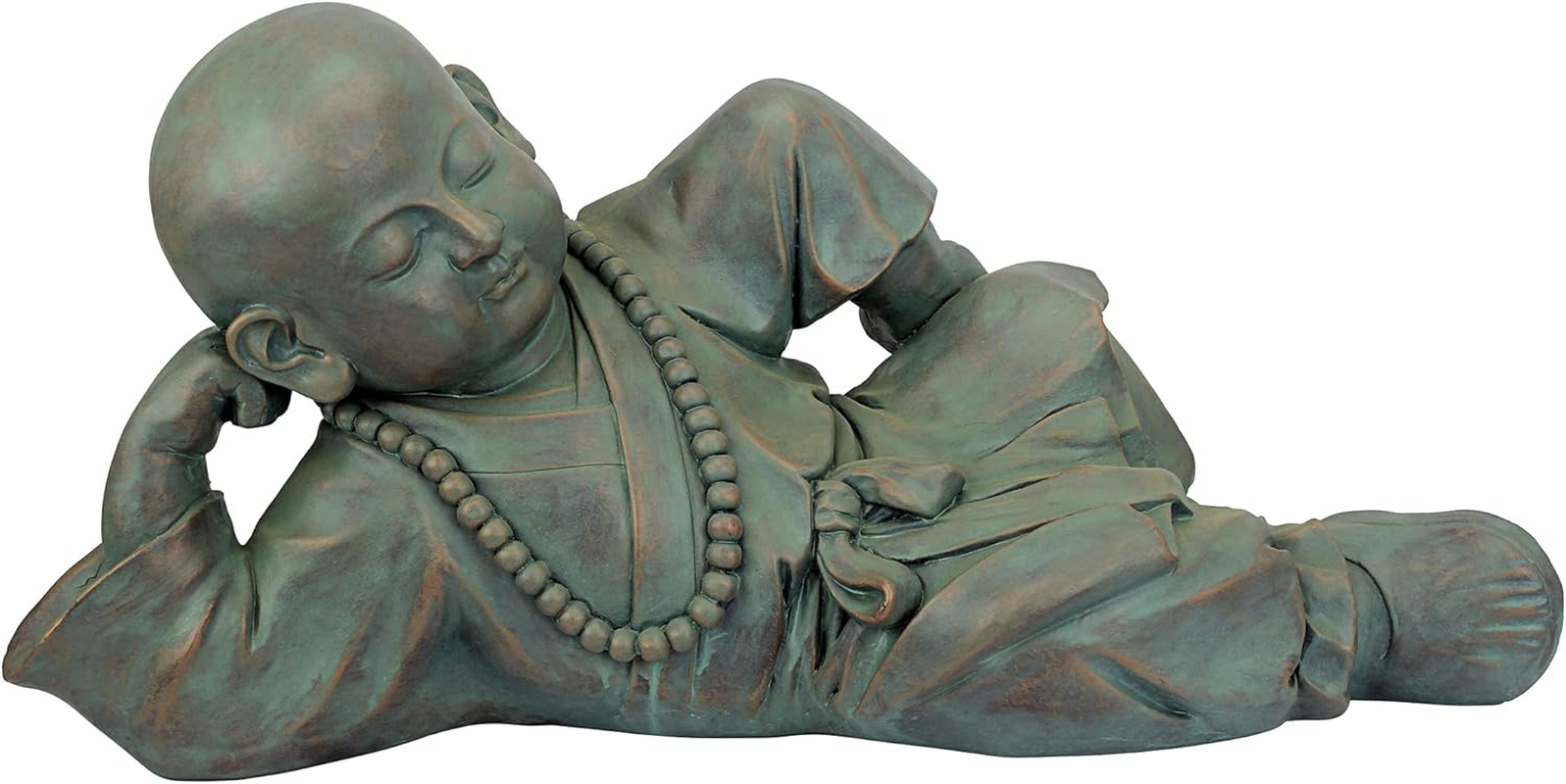 Design Toscano EU22736 Resting Serene Baby Buddha Garden Statue, Verdigris image number 5