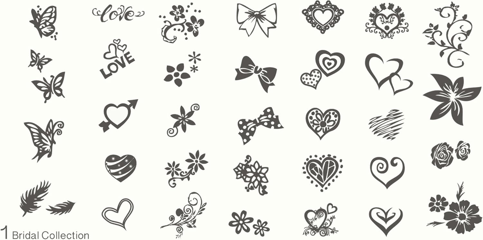 Moyou'S XL Bridal Plates Collection 1, Beautiful Designs for Stamping Nail Art. XL Stamping Template image number 6