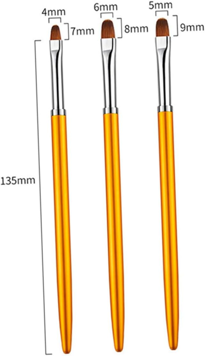 OSOLADY 3Pcs Golden round Head Nail Dotting Brush Portable Nail Art Pens for Detailed Decoration for DIY Manicure Accessories for Women image number 2