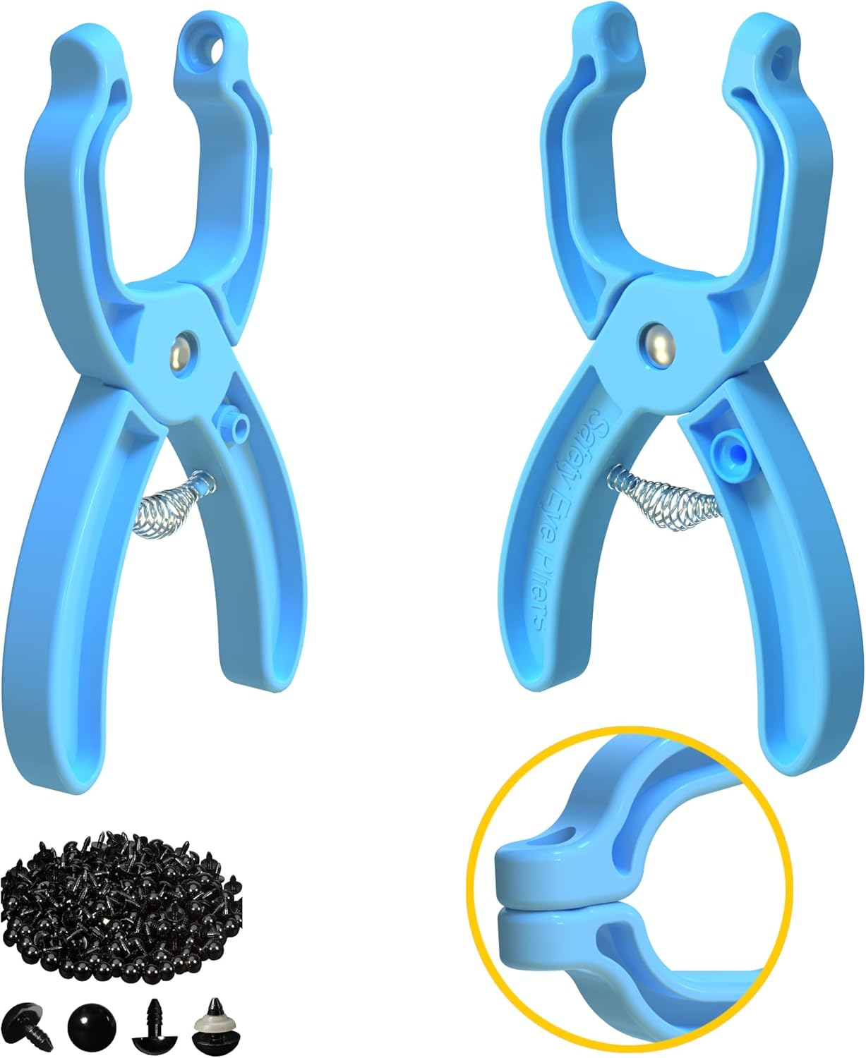 Safety Eye Tool Auxiliary Tool for Attaching Safety Eyes for Crocheting Safety Eyes Crochet Tools for Amigurumi Crochet & Stuffed Animal Eyes Making Supplies Tool（Purple）