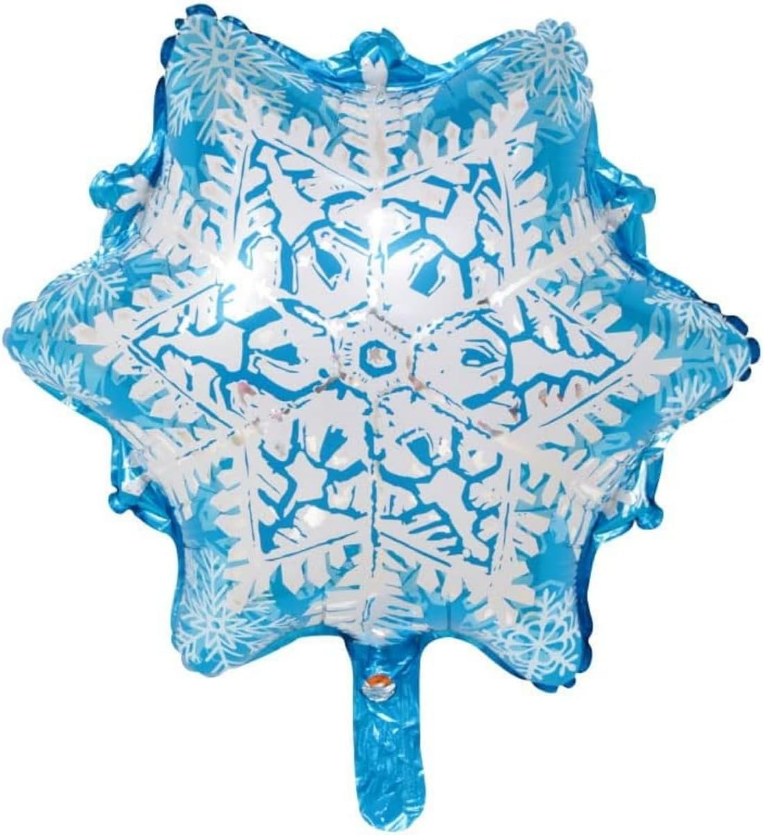 140PCS Frozen Birthday Party Supplies, Ice Snow Snowflake Balloon Garland Arch Kit Blue Snowflake Foil Balloons Metallic Blue Balloons White Balloons Baby Shower Christmas Party Decorations (Blue) image number 2