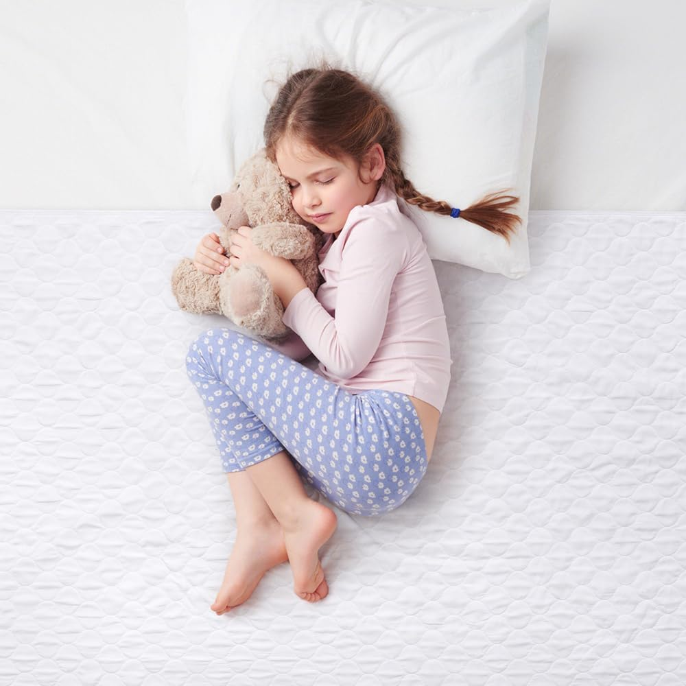 ZUNI Bed Pads Washable Waterproof, Reusable Waterproof Mattress Protector for Adults, White, 183X 86CM (Pack of 2) image number 4