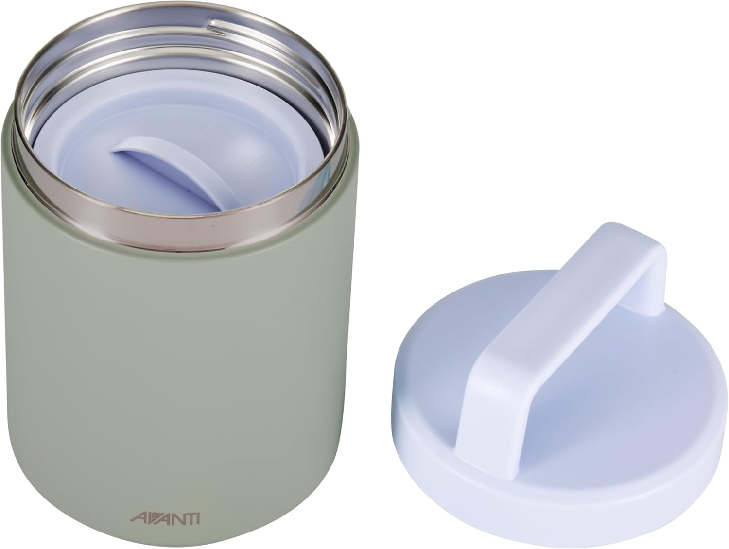 Avanti Insulated Food Jar with Nested Condiments Container and Leakproof Screw Top Lid with Carry Handle, 480Ml, Agave image number 3