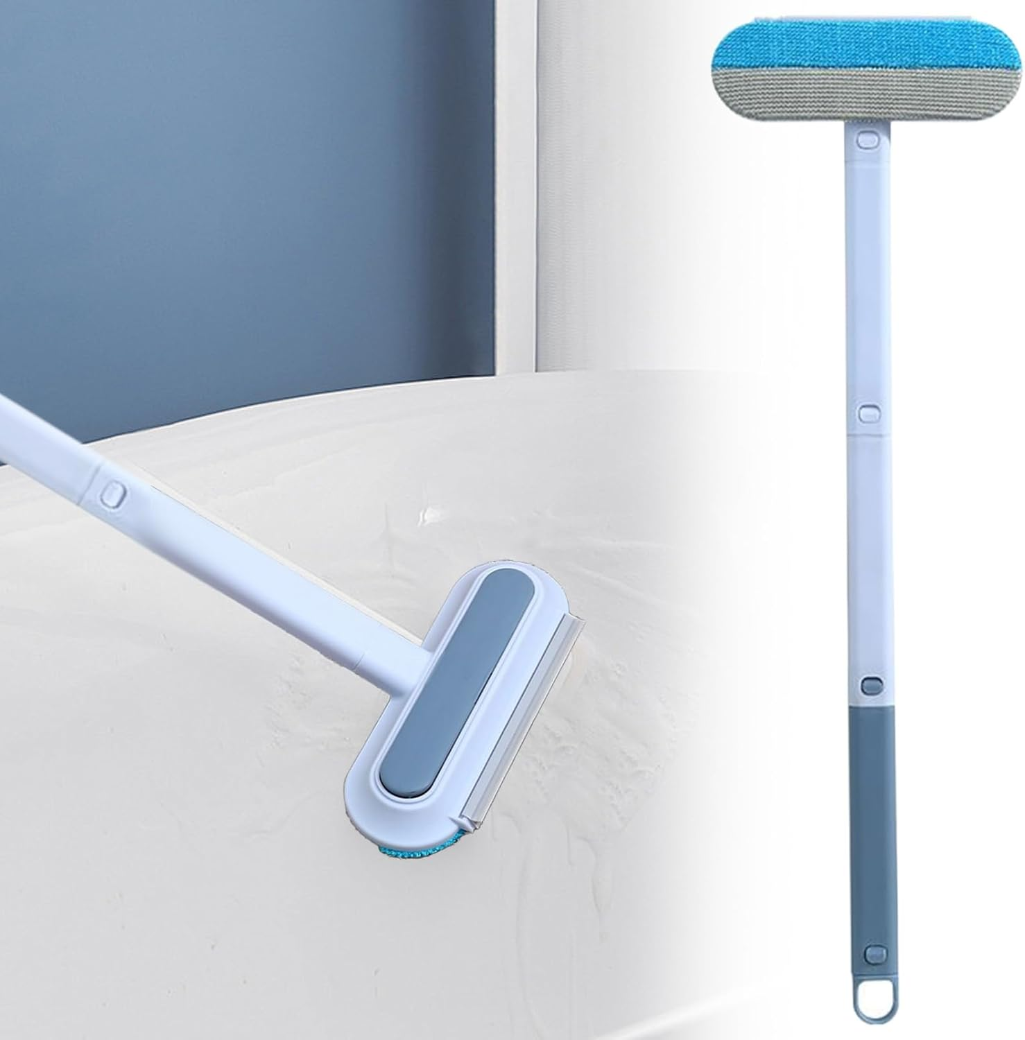 Pet Hair Remover, Reusable Cat Lint Remover for Clothes, Extendable Washable Cleaning Broom with Long Handle, Multifunctional Furniture Cleaner for Carpets Clothes image number 4