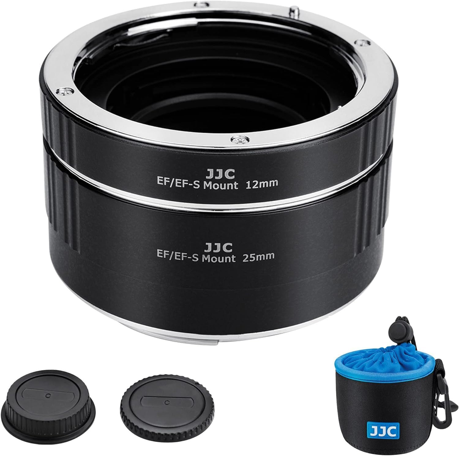 JJC Metal Auto Focus AF Macro Extension Tube Ring Set 12Mm,25Mm, for Canon EF EF-S Mount Lens DSLR Camera EOS 60D 7D 550D 760D 700D 80D 70D 5D Mark IV III 6D 7D Mark II, for Extreme Close-Ups image number 2