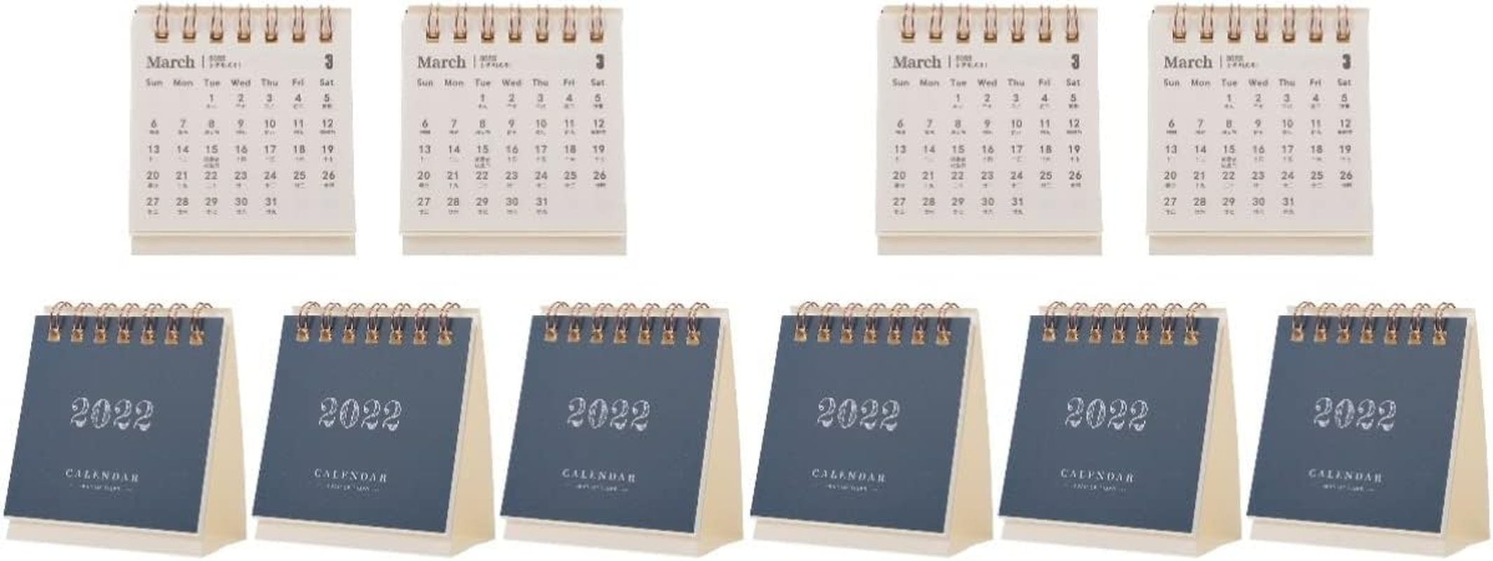 STOBOK 10Pcs Mini Desk Calendar Year Planner Desktop Calendar Tabletop for Office Home Decor Undated Planner Function image number 6