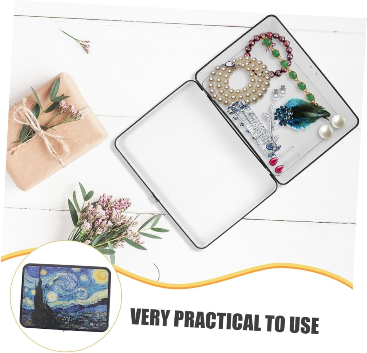 2Pcs Retro Storage Box Tinplate Box Lock Trinket for Desktop Organizer for Jewelry and Keepsakes image number 5