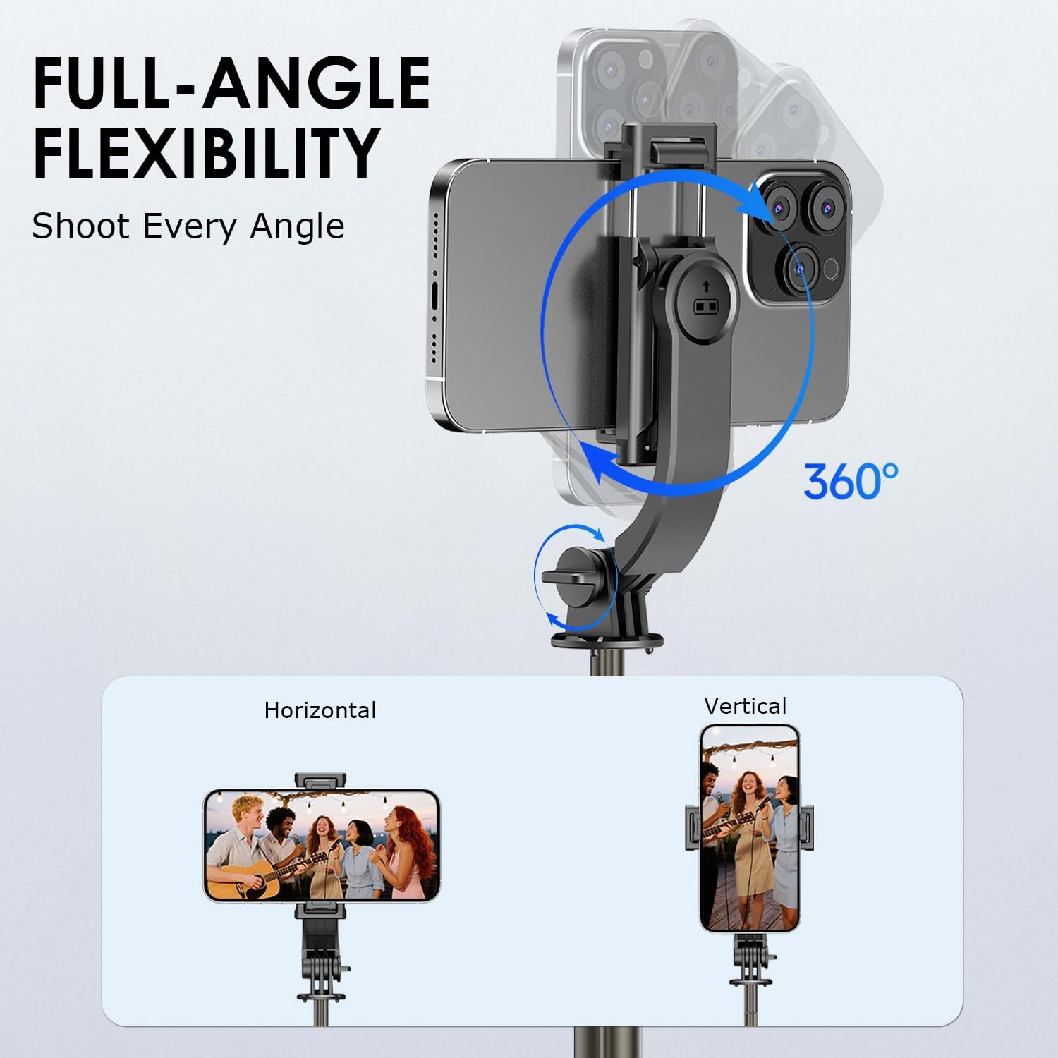 Selfie Stick, Auto Pop Open MINI Selfie Stick Extendable Phone Tripod with Wireless Remote, Stable and Firm Travel Tripod, for Selfies, Video, Compatible with Iphone & Android Devices -Black image number 1