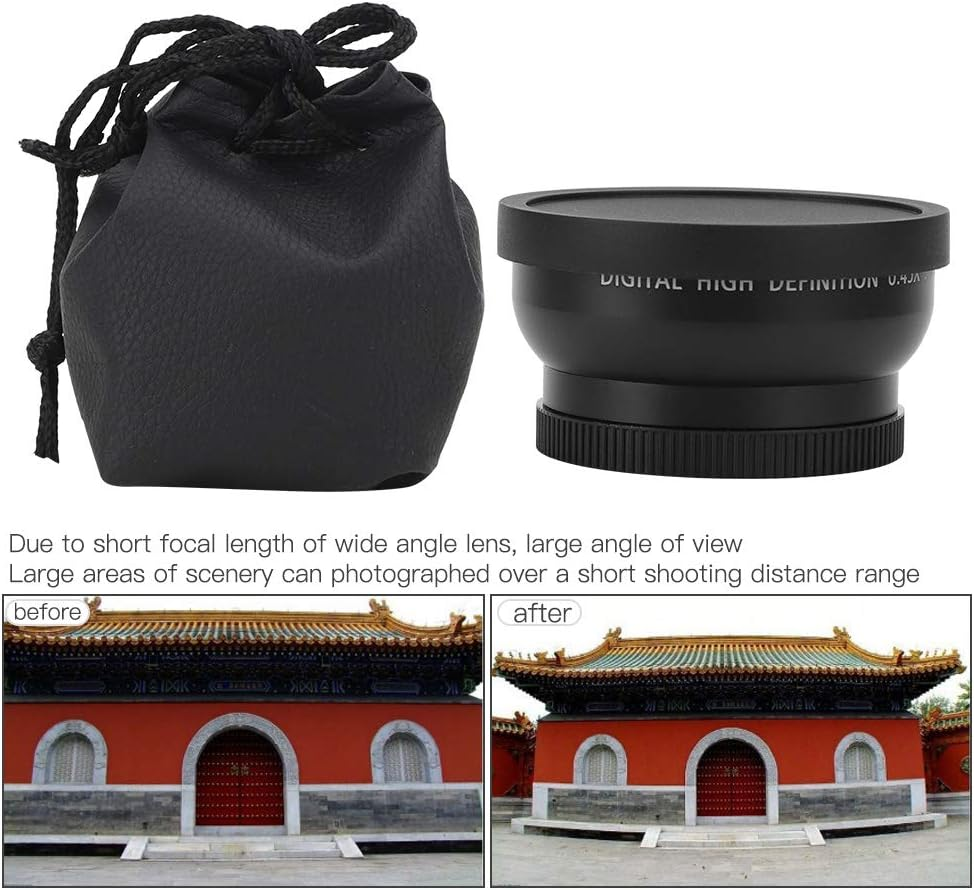 49MM 0.45X Wide Angle Macro Lens - Aluminum Alloy + Optical Glass - Super Wide Angle Lens - for All 49MM Diameter Camera Lenses image number 6
