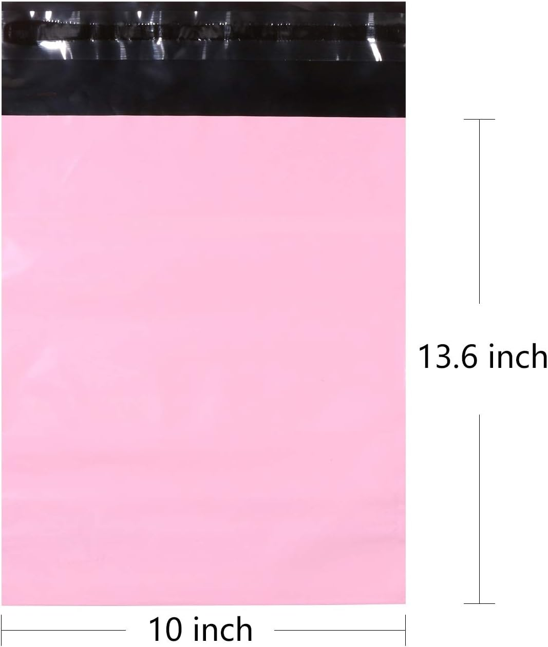 Teqooza 10 X 13.6 Inch Pink Poly Mailer Envelopes Shipping Bags with Self Adhesive Strip, Waterproof and Tear-Proof Postal Bags for Packaging, Pack of 30 image number 1