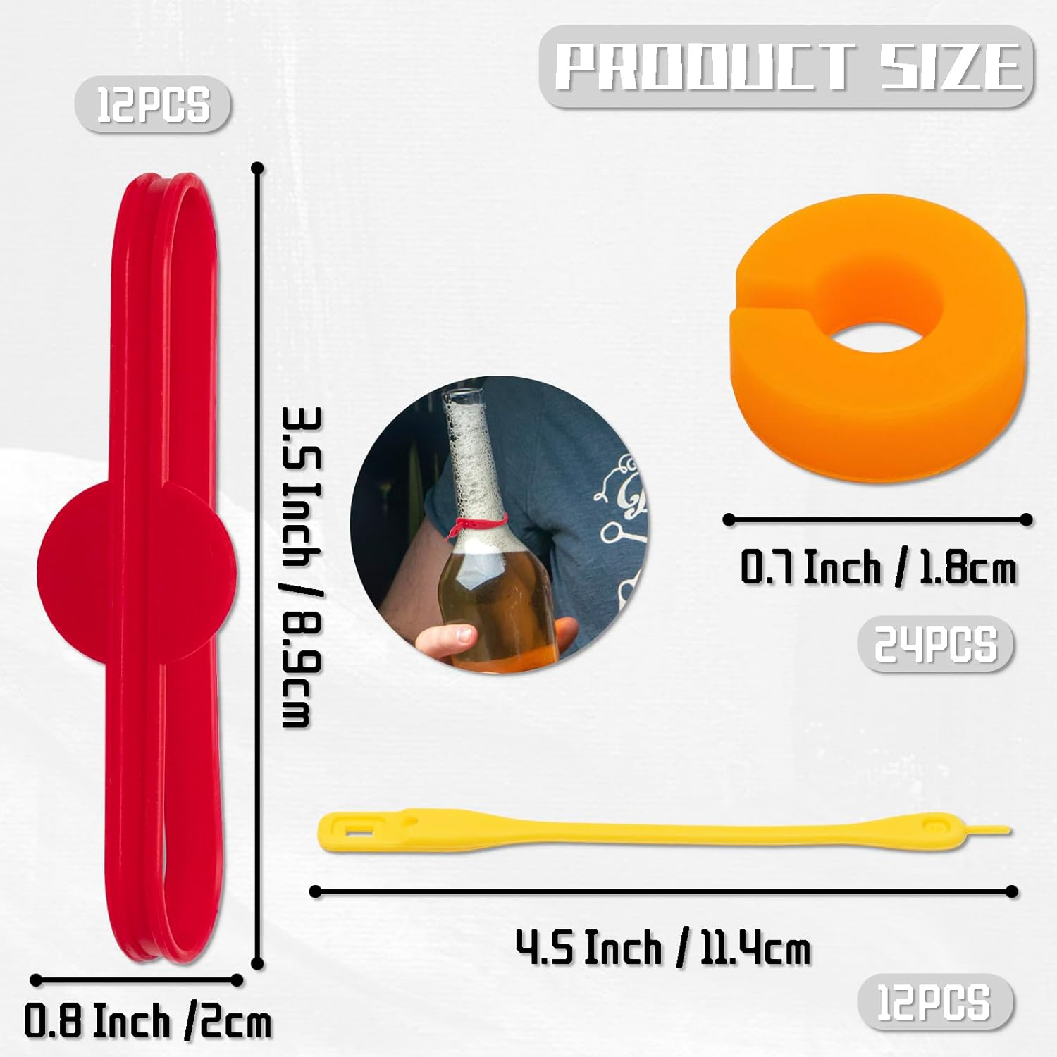 48Pcs Silicone Drink Markers, Cocktail Drink Markers,Multi-Color Wine Glass Charms Markers Tags for Bar Party Martinis Cocktail Champagne Stem Glasses (Colorful)