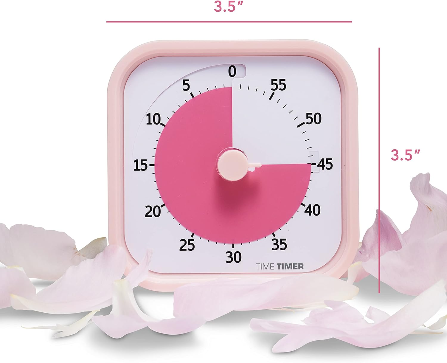 TIME TIMER Home MOD - 60-Minute Visual Timer for Children - Homeschool Supplies Study Tool, Timer for Children'S Desk, Office Desk and Meetings with Silent Operation (Peony Pink), 9 X 5 X 9 Cm image number 4