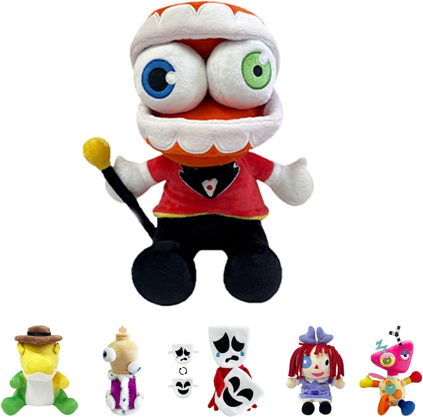 POPOYU Digital Plushies Stuffed Plushie Doll, the Amazing Circus Jumper Plush Toys, Cute Soft Stuffed Figure Plush Doll for Kids Boys Girls TV Fans Birthday Gifts