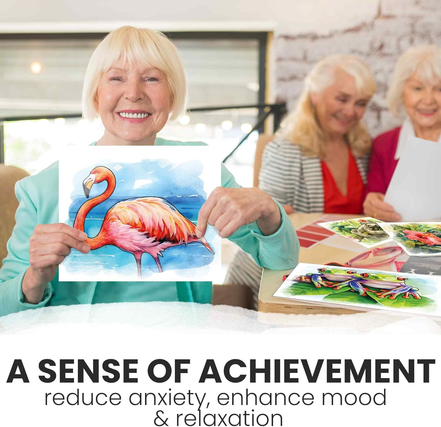 QUOKKA 10PACK Water Painting Dementia Activities for Seniors - Tropic Wildlife Memories - Alzheimers Products for Elderly - Activities for People with Dementia - Crafts for Seniors - Tropicwildlife image number 4