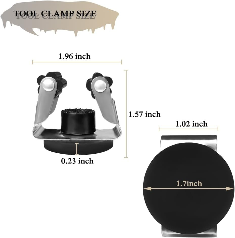 Magnetic Mop Broom Holder Wall Mount, 2Pcs Movable Wall Mounted Broom Clip Mop Grippers, No Drilling Magnetic Broom Mop Rack Hanger for Home, Bathroom, Kitchen, Garage, Garden (Silver) image number 3