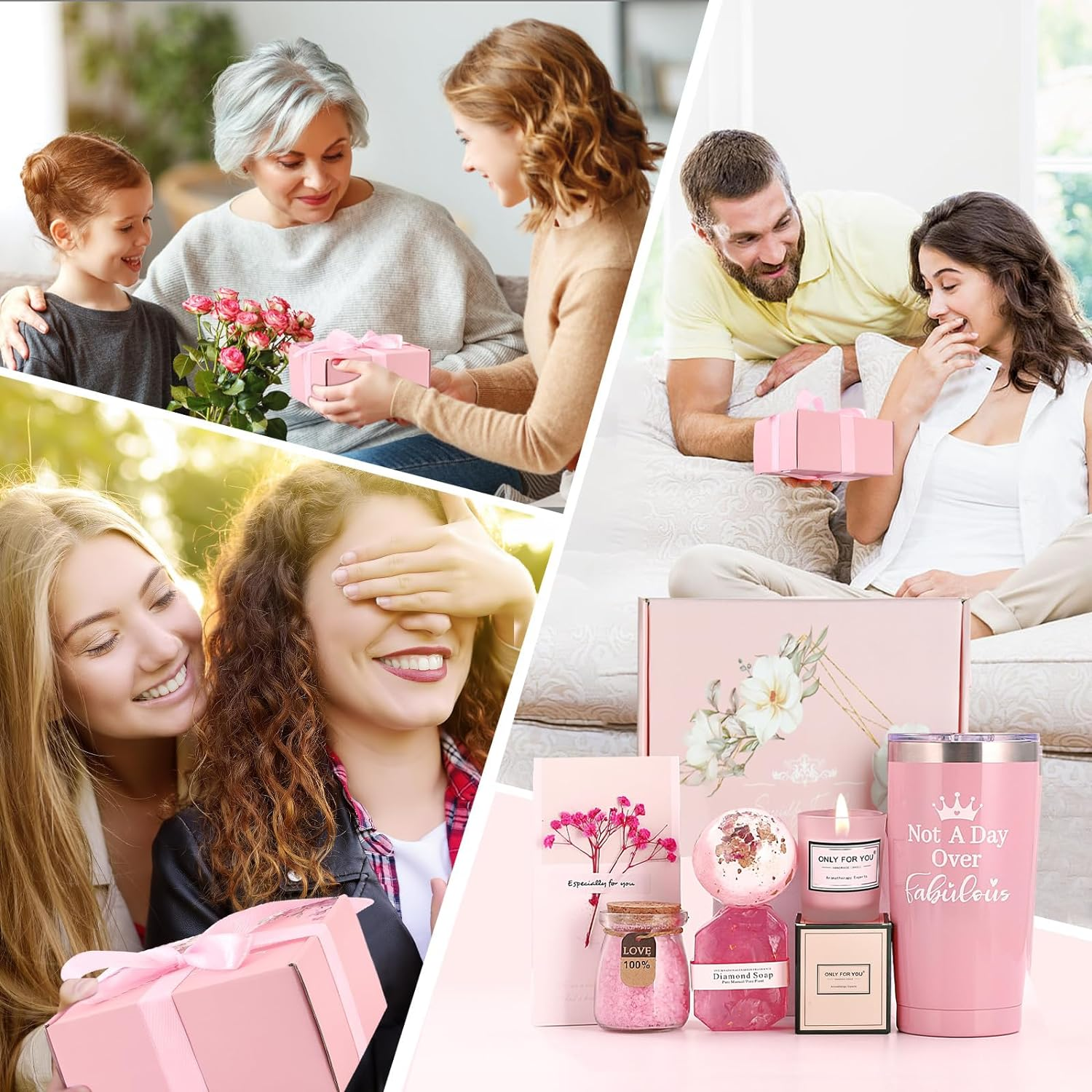 Birthday Gifts for Women - Relaxing Spa Gift Basket Set, Valentines Day Gifts, Galentines Day Gifts, Gifts for Mom Her Friend Grandma - Purple image number 2