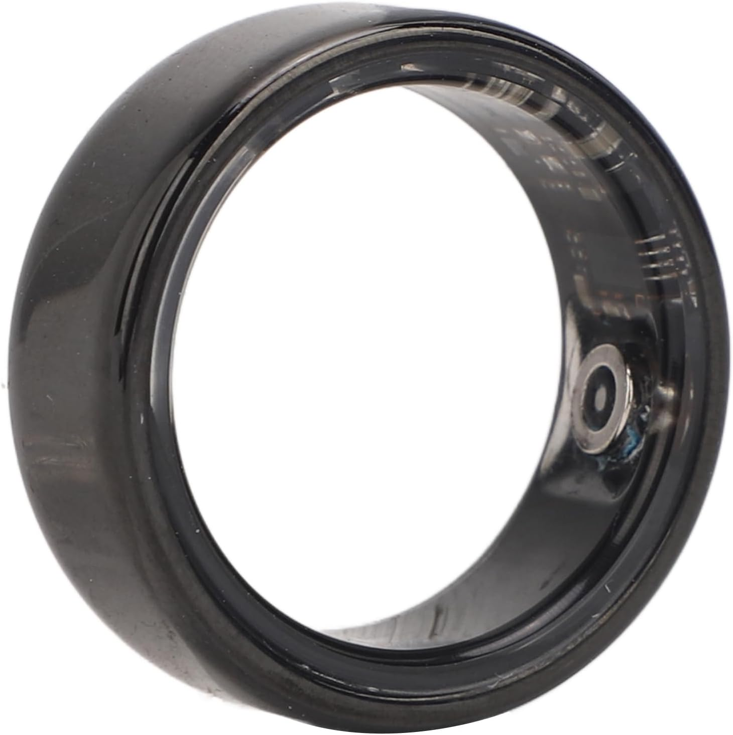 Sleep Quality Tracker Ring Rechargeable Lightweight Black Ceramic Smart Health Ring IP68 Waterproof for Android (Size 12) image number 3