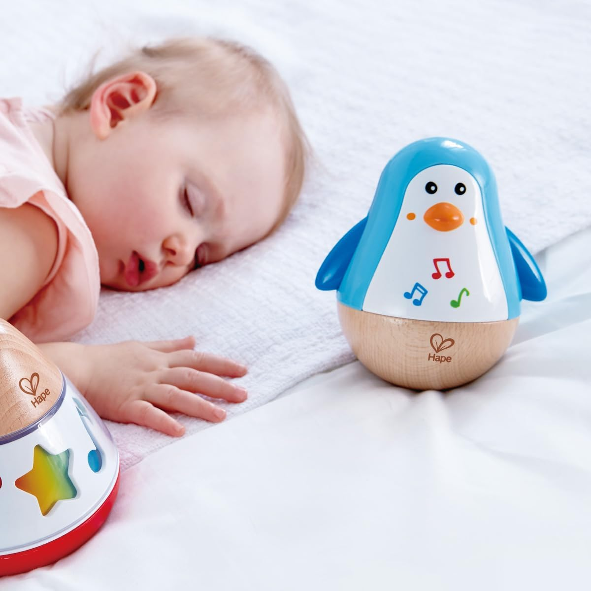 Hape Penguin Musical Wobbler Music Educational Kids/Baby Wooden Toy/Play 12M+