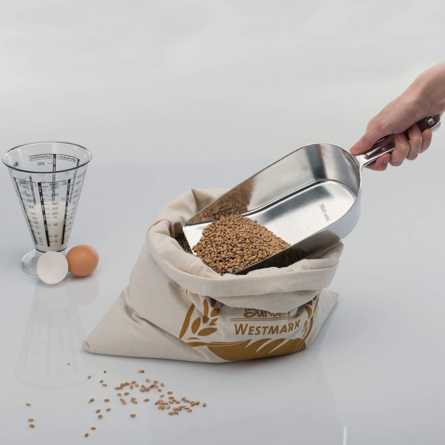 Westmark Hygia 91812291 Feed Weighing Scoop 1100 Ml, Stainless Steel, Silver image number 4