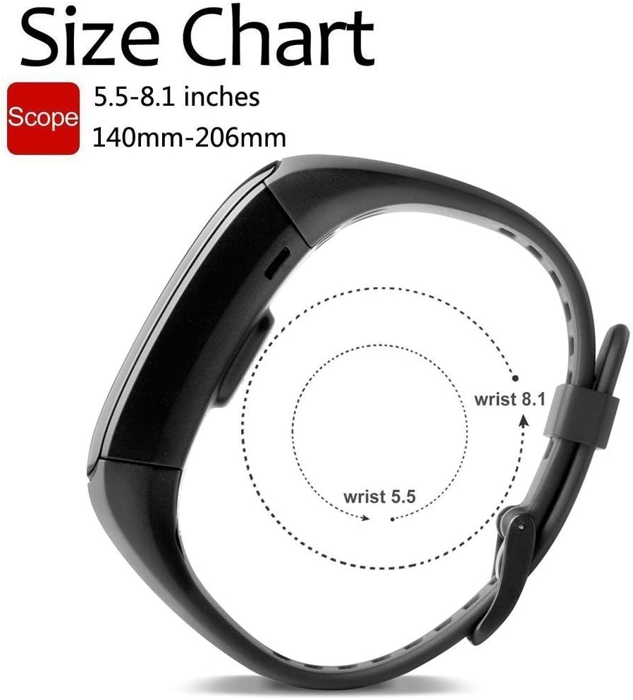 Band for Garmin Vivosmart Hr,Soft Silicone Watch Replacement Adjustable Sport Strap Band with Free Pin Removal Tools for Garmin Vivosmart Hr(No Tracker, Replacement Bands Only)