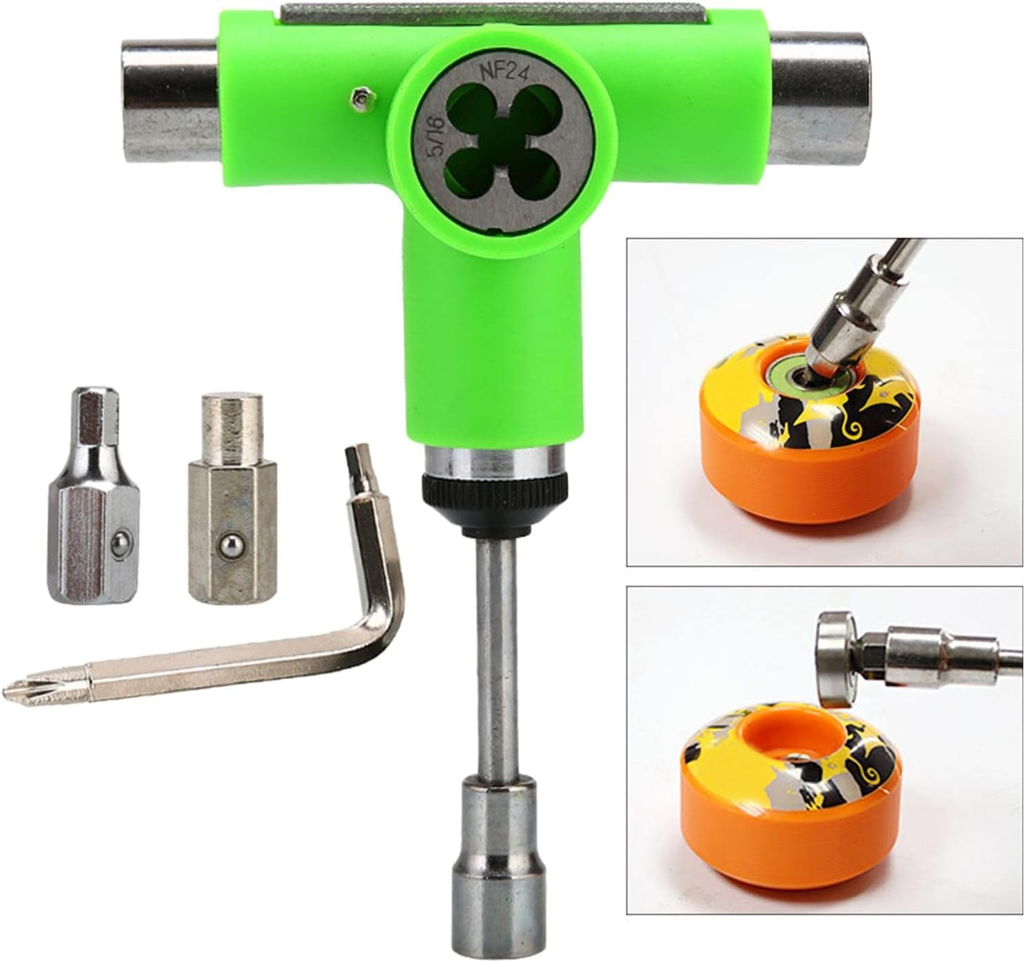 TENOL Portable Skateboard Accessory Set with Multi-Tool and Screwdriver image number 4