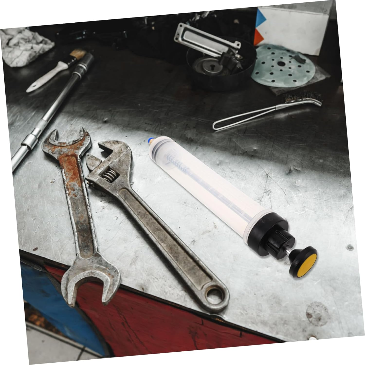 FELTECHELECTR Brake Fluid Changer Tool Auto Injection Syringe for Oil Change Fluid Extractor Multi-Purpose image number 1