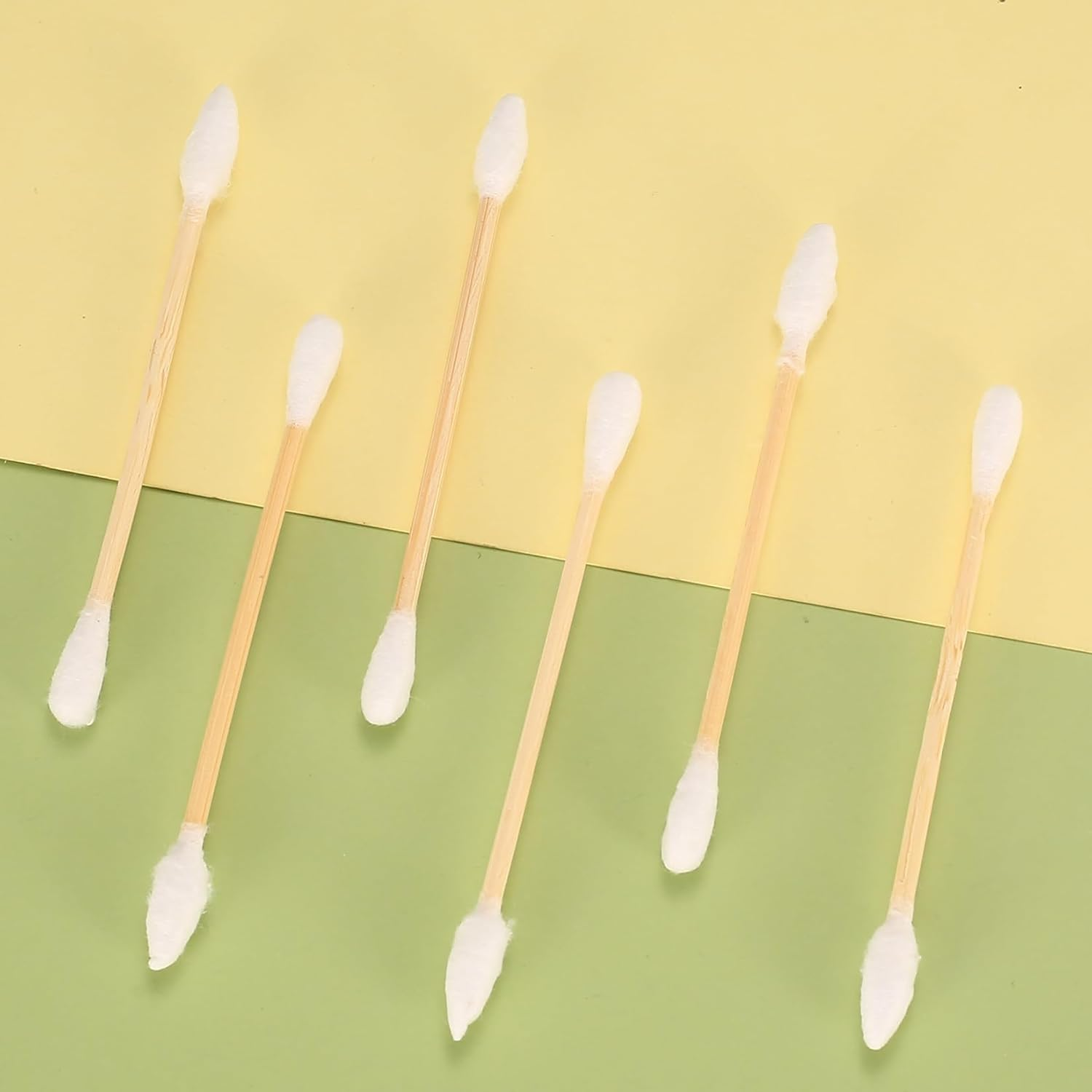 800 Pointed & round Count Cotton Buds,Cotton Swabs, Natural Cotton Swabs for Ears Swabs Sticks, Cotton Tips with Wooden Sticks for Makeup Cleaning Arts Crafts, with Storage Container image number 1