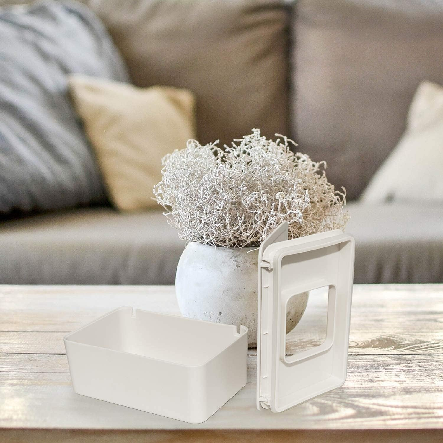 Baby Wipe Dispenser, Baby Wipes Case, Baby Wipe Holder Keeps Diaper Wipes Fresh, Easy Open & Close Wipe Container with Non-Slip Feet