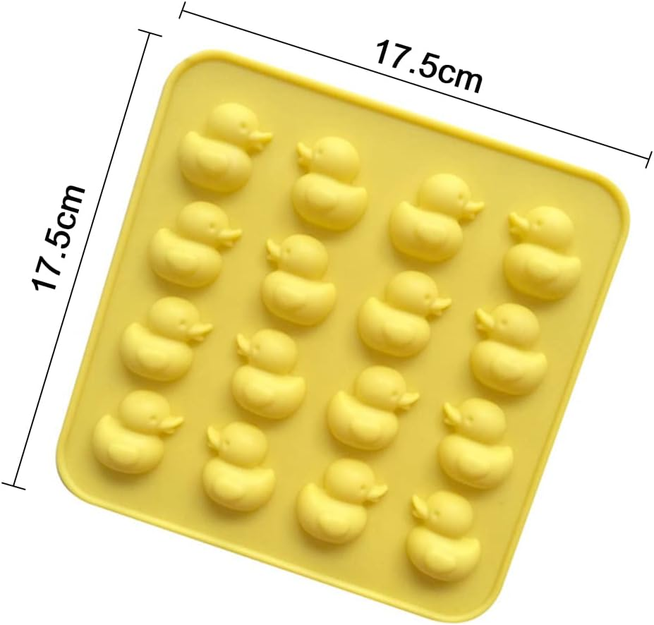 2 Pcs Duck Chocolate Silicone Mold - 16-Cavity Non-Stick Food Grade Silicone Molds for Ice Cube, Jelly, Fondant, Hard Candy image number 4