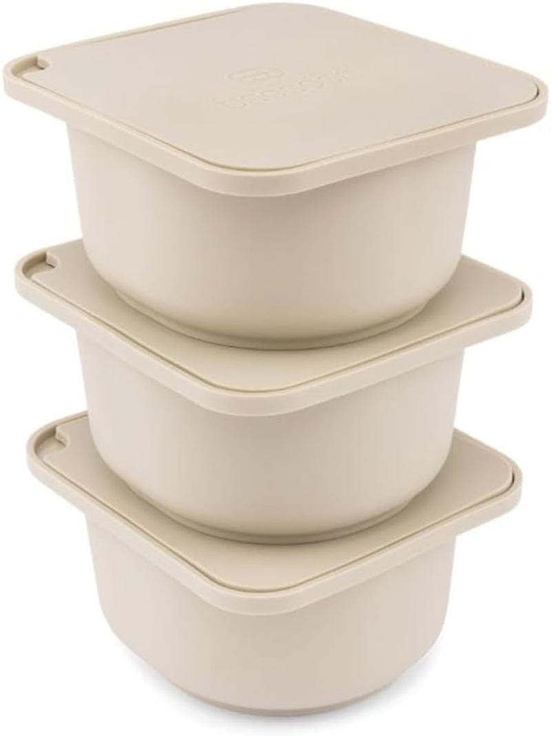 Babadoh Pizza Dough Proofing Silicone Containers with Lids | Pizza Making Accessories | Set of 6 | Multi Bright (2 Berry, 2 Orange, 2 Lime) | Original Size (Make 12" Pizzas)