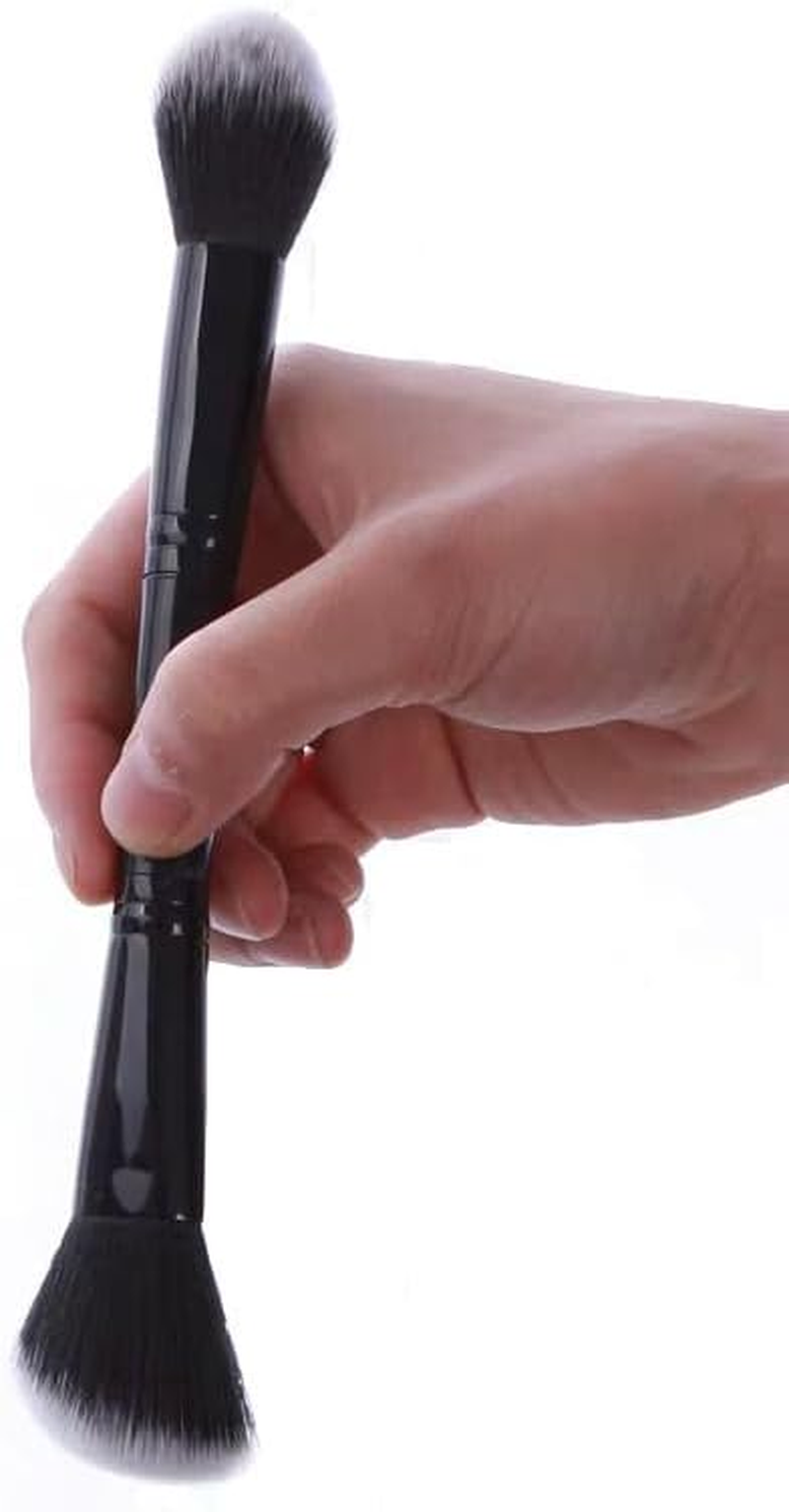 3 Pieces Professional Makeup Brush Set, Dual-Ended Cream and Powder Brushes, 2 in 1 Dual-Ended Foundation Brush Multi-Functional Portable Beauty Brushes for Girls Women, Multi-Functional image number 5