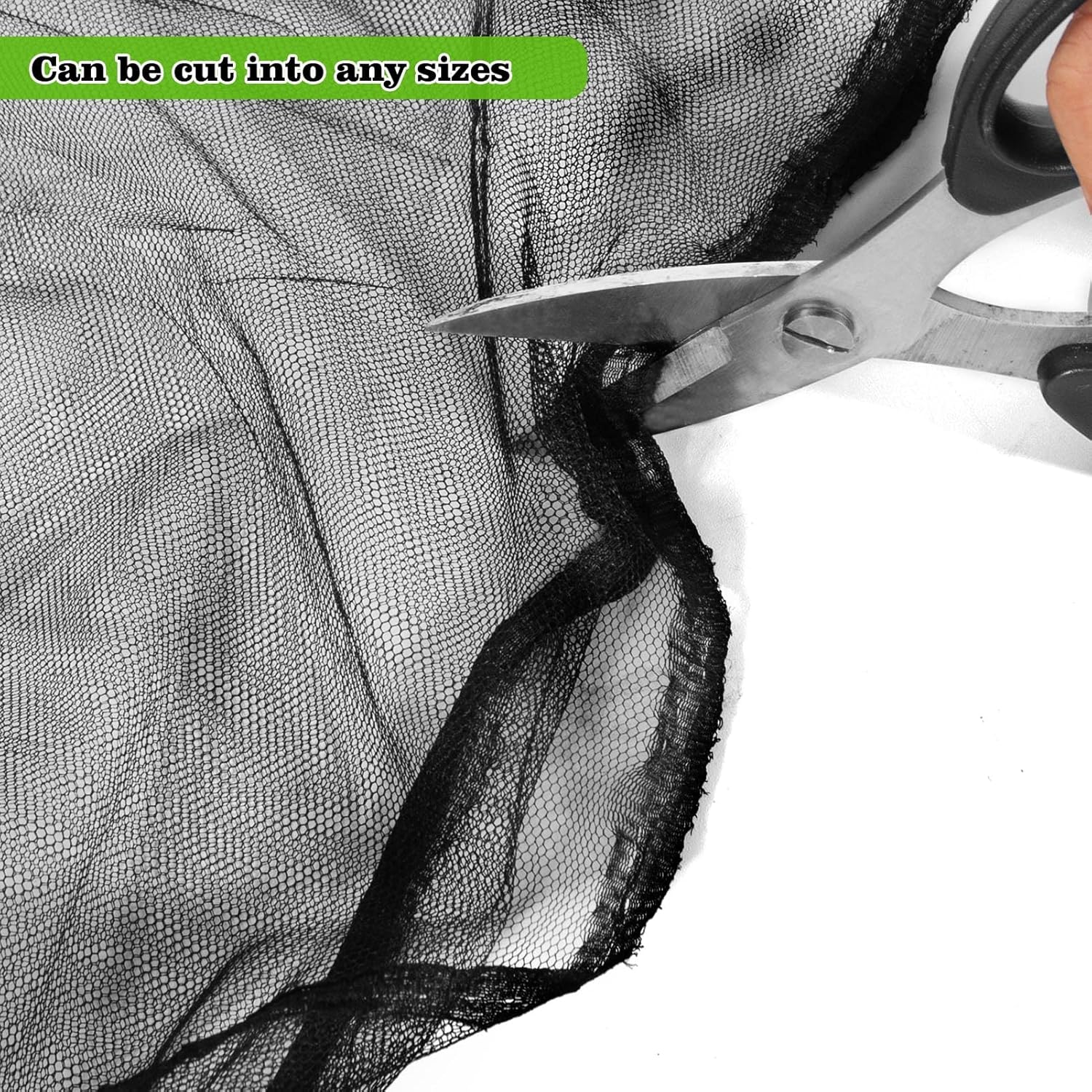 RGQSUN Mosquito Netting 78X10Ft Garden Mesh Netting, Fly Bird Net Barrier Hunting Blind Plant Protecting Net, 3X24M Black image number 3