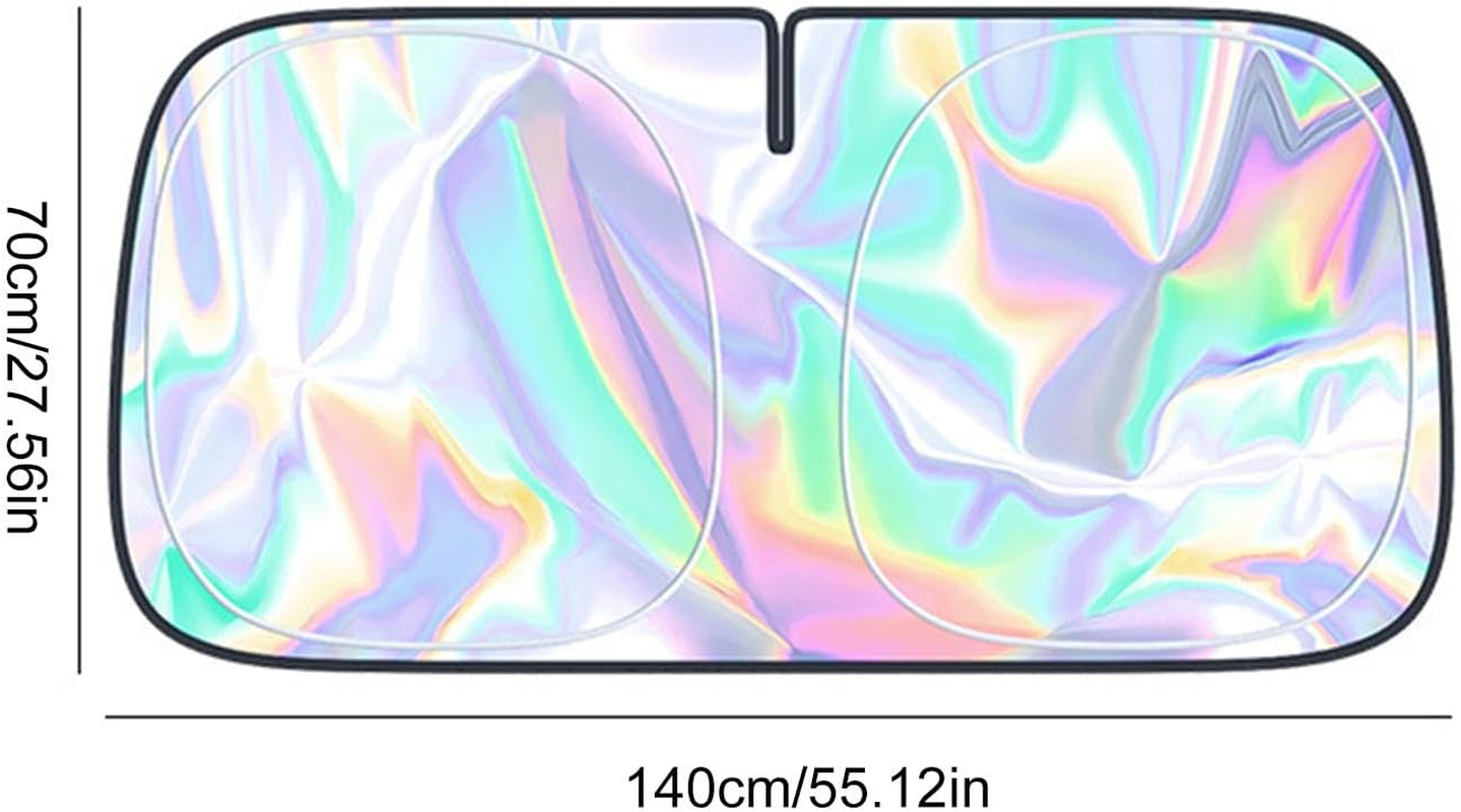 Car Sunshade, Car Windshield Sunshade, Windshield Sunshade for Cars - RV, Truck Car Accessories, Colorful Automotive Windshield Sunshade