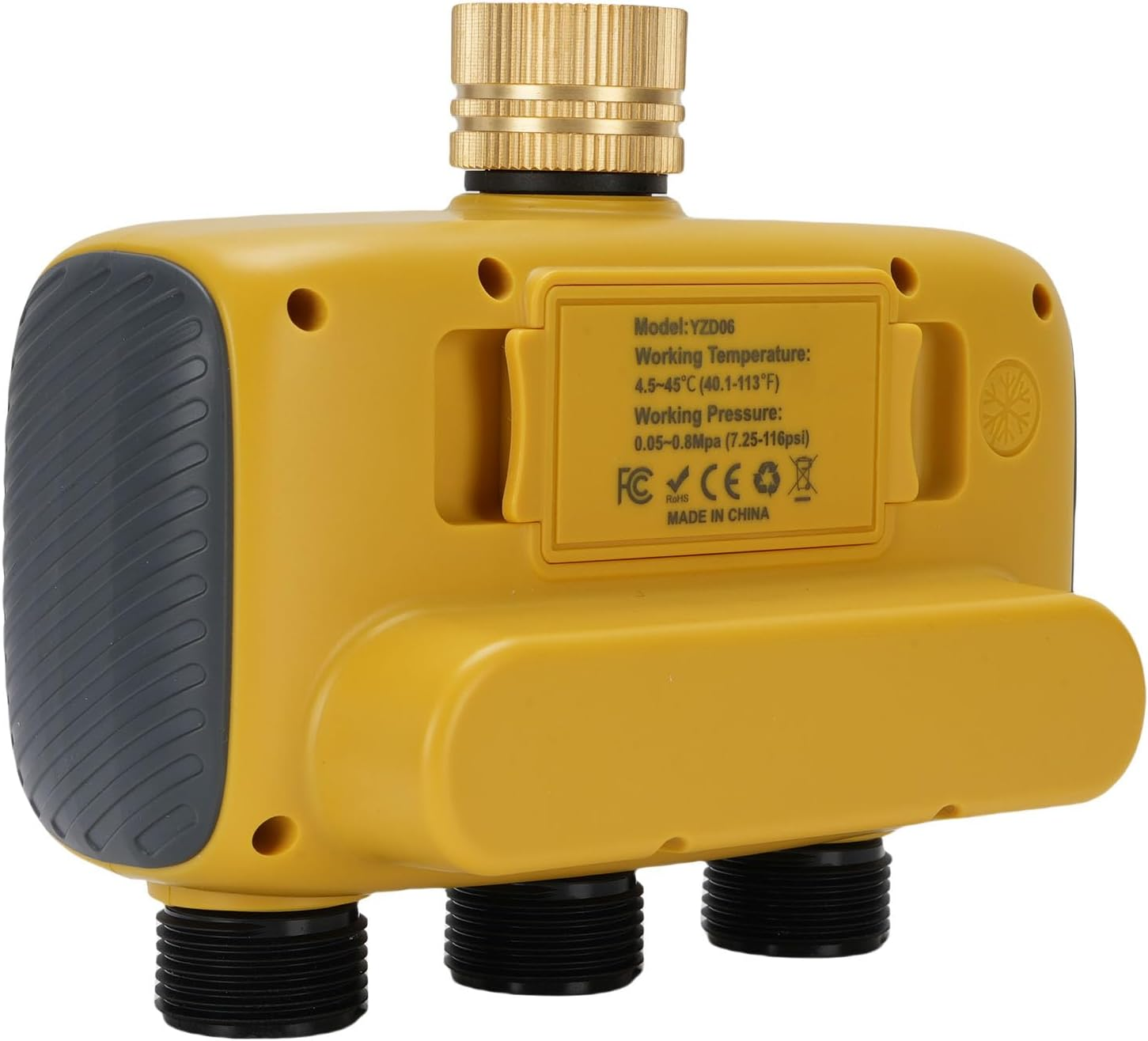 Hyuduo 3 Outlet Sprinkler Timer, Irrigation Timer with Brass Inlet, Programmable Hose Timer, Rain Delay Manual Automatic Watering Controller for Yard Lawn image number 6