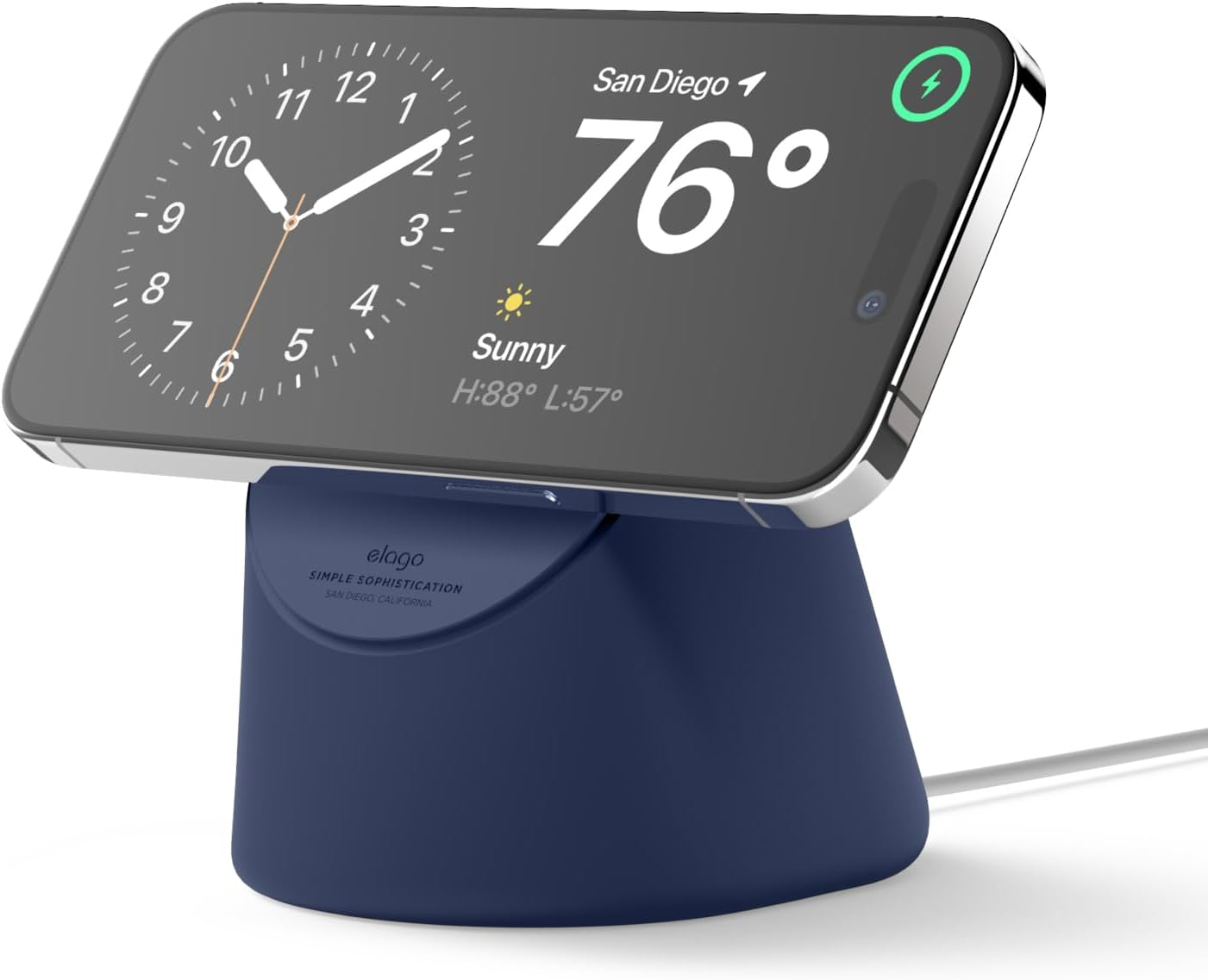 Elago MS1 Charging Stand Compatible with Magsafe Charger - Premium Silicone Stand Compatible with Iphone 17/16/15/14/13/12 Series [Charger Not Included] (Stone)