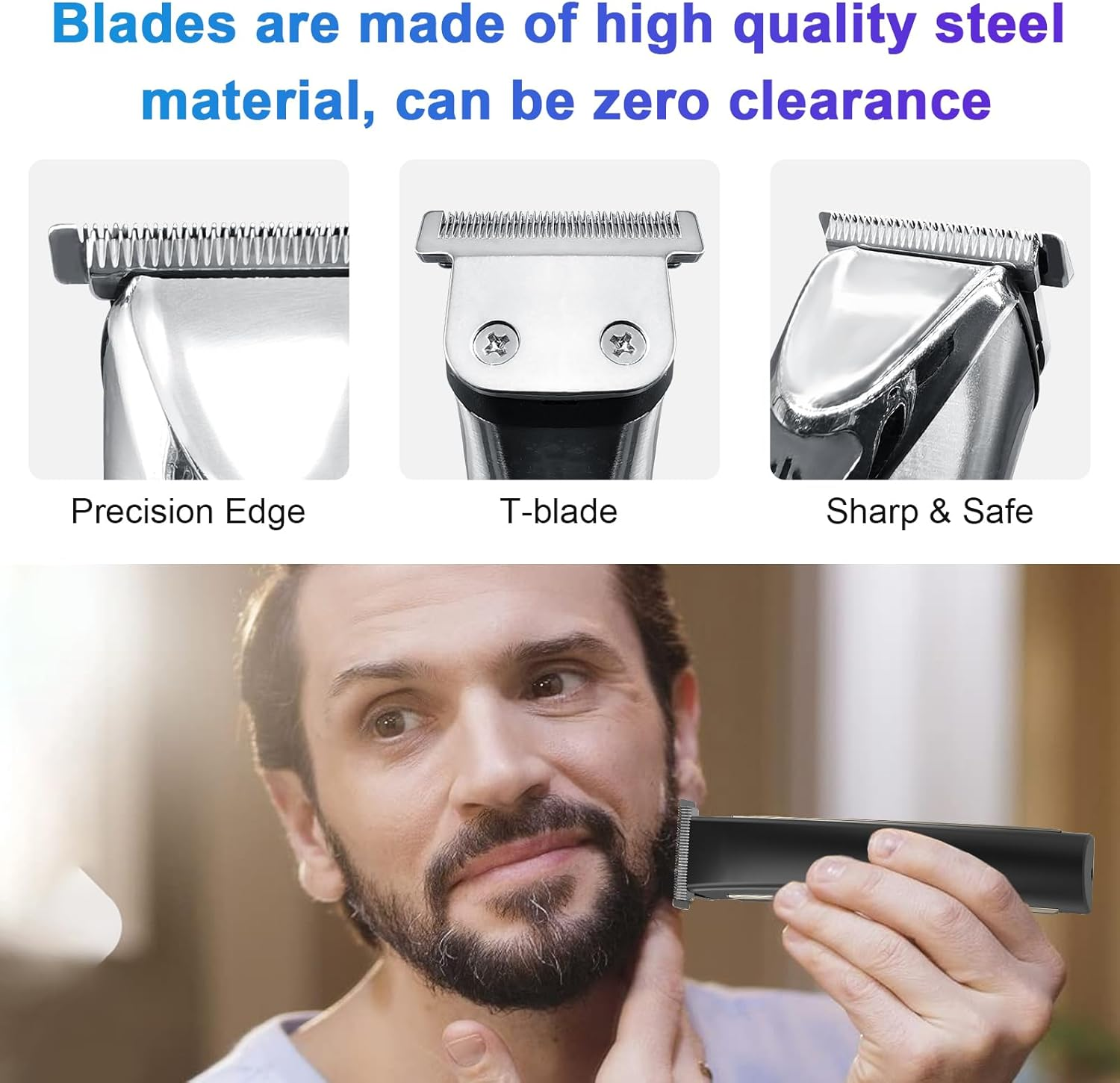 T-Blade Detachable Replacement Blades Compatible with Wahl Trimmers 9864/9864SS/9686/9818A/9854L/9876L/9854 /WSS3L/SS2L Etc. (1 Pack) image number 6