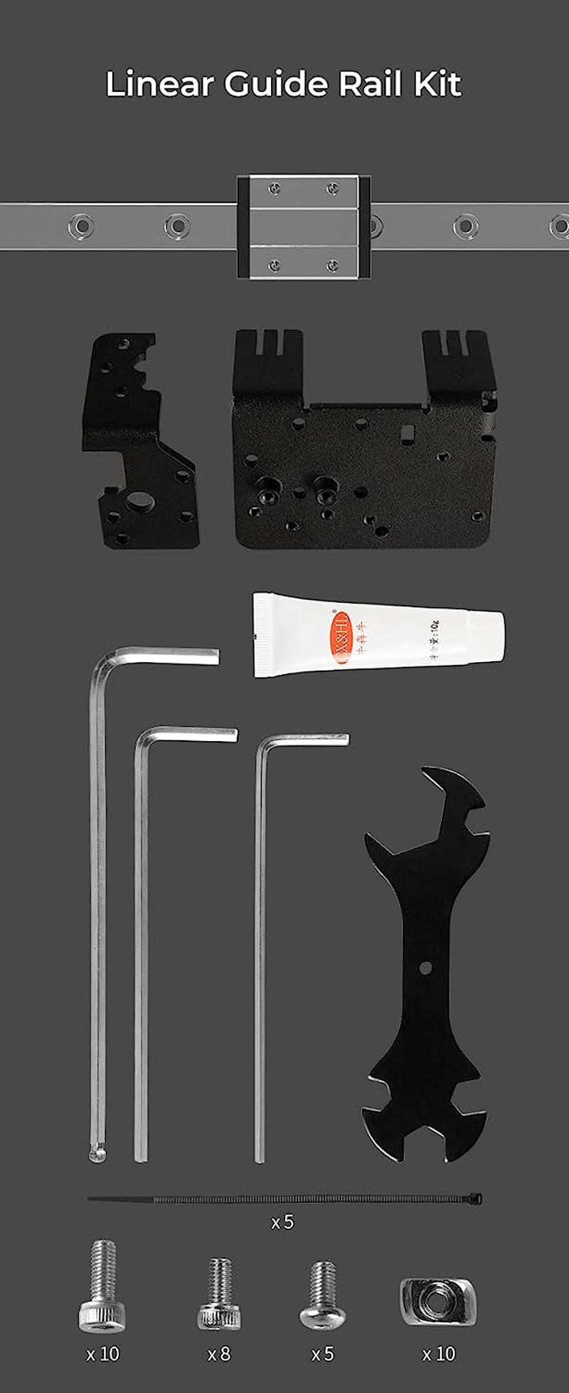 Creality Upgraded Ender-3 Linear Rail Guide Kit MGN12 320Mm - High Precision, High Speed Printing, and Long Service Life - Easy to Modify, Compatible with Ender-3, Ender-3 Pro, Ender-3 V2 image number 2