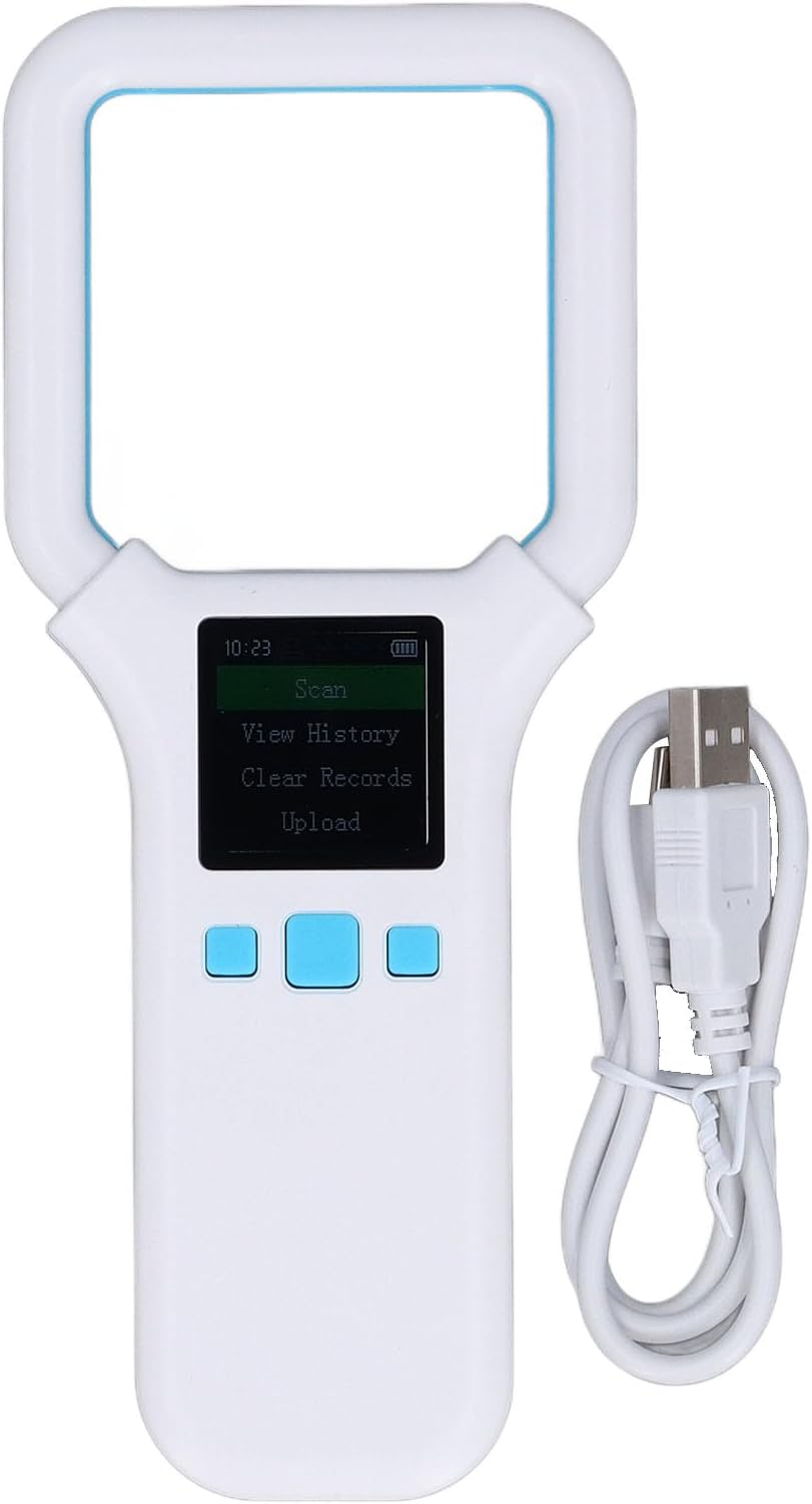 Pet Microchip Scanner Reader, 134.2Khz 125Khz Portable Animal Chip ID Scanner, 500 Data Storage Handheld RFID Dogs ID Chip Tag Scanner for EMID/FDX B / ISO1784/85 image number 4