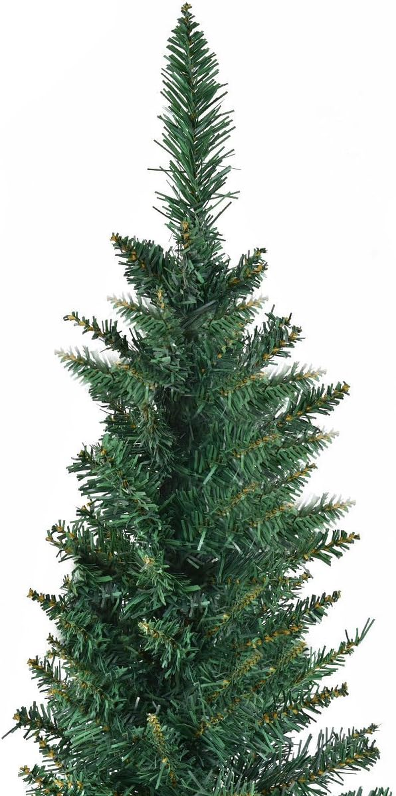 Costway Holly-Jolly 2.4M PVC Pencil Christmas Tree Slim Xmas Homedecor Green (2.4M) image number 4